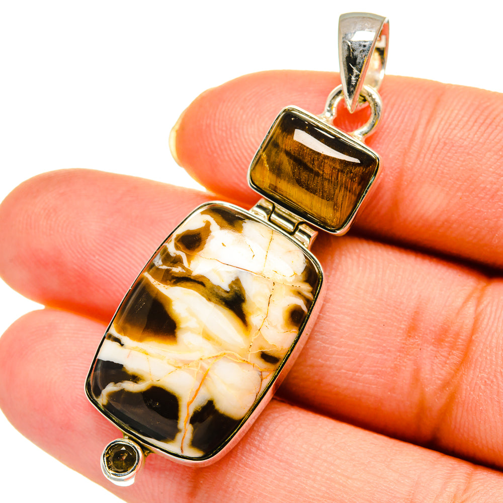 Peanut Wood Jasper Pendants handcrafted by Ana Silver Co - PD12009