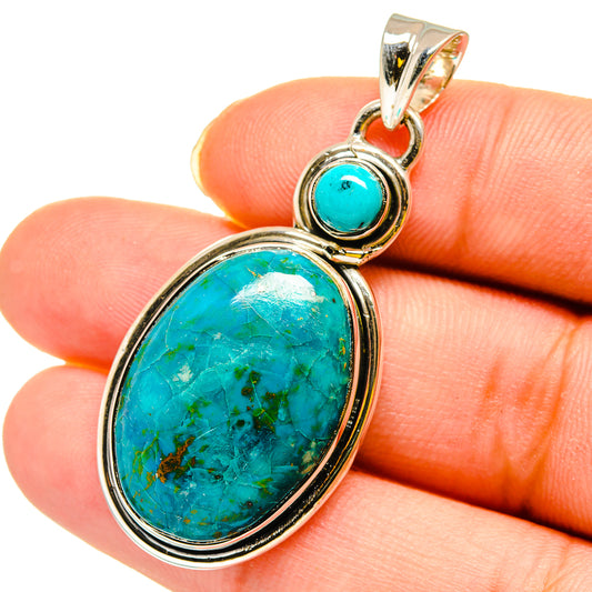 Chrysocolla Pendants handcrafted by Ana Silver Co - PD12018