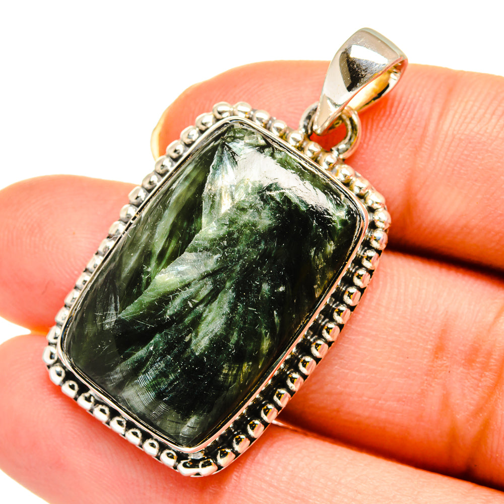 Seraphinite Pendants handcrafted by Ana Silver Co - PD12020