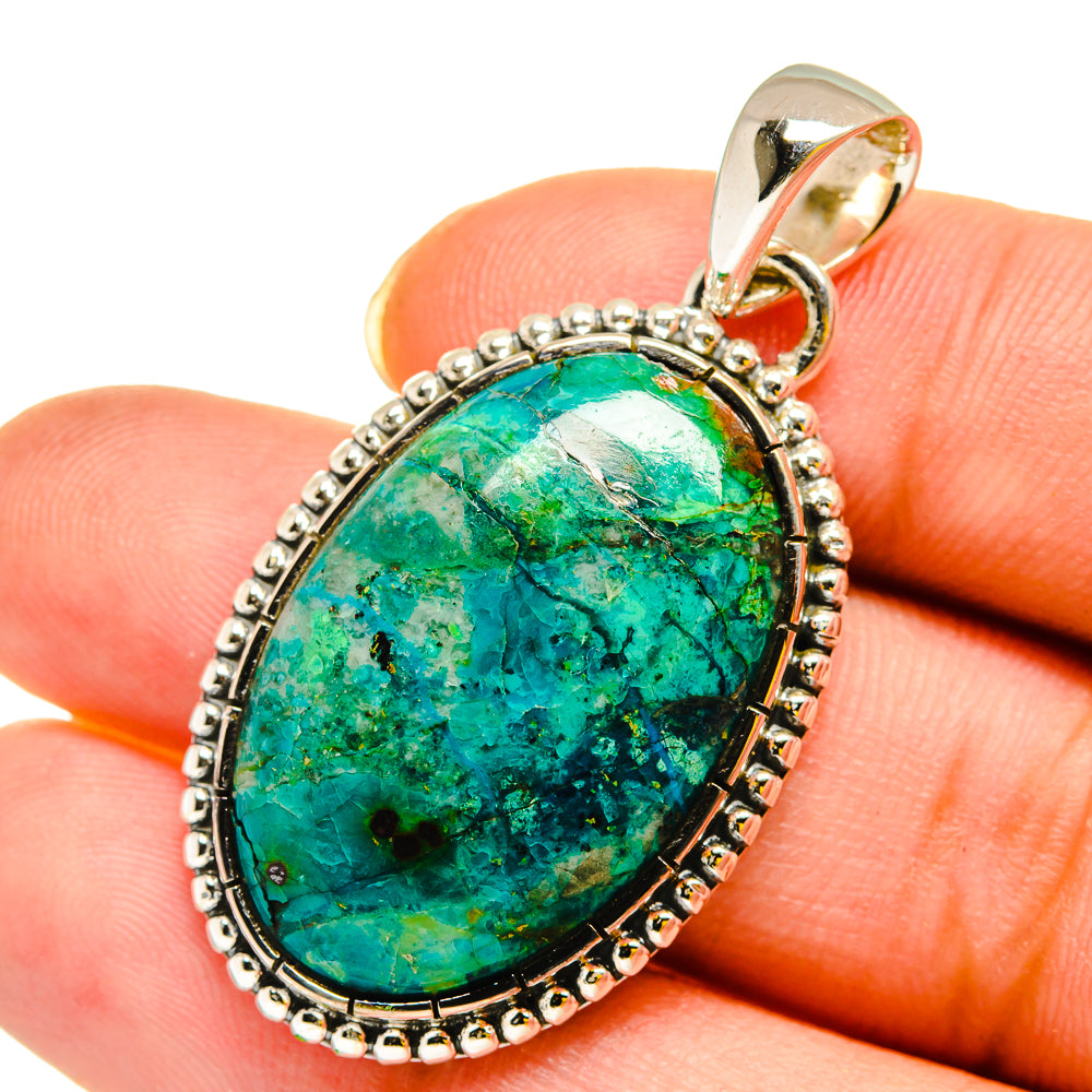 Chrysocolla Pendants handcrafted by Ana Silver Co - PD12027