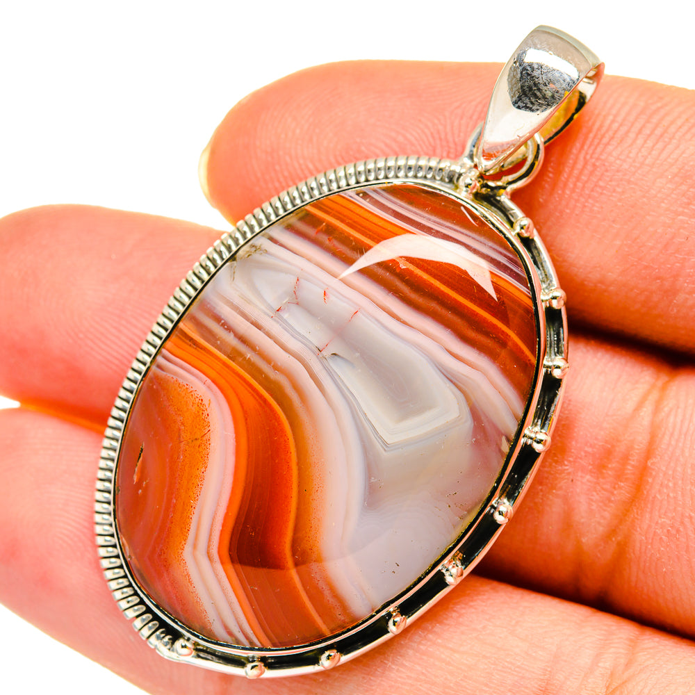 Botswana Agate Pendants handcrafted by Ana Silver Co - PD12033