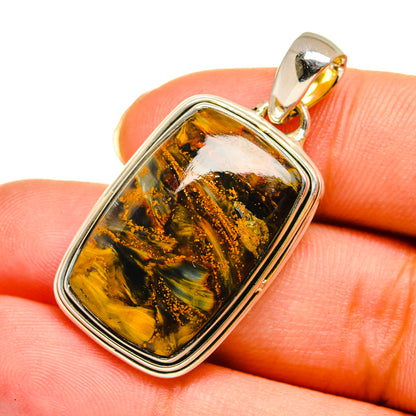 Golden Pietersite Pendants handcrafted by Ana Silver Co - PD12041
