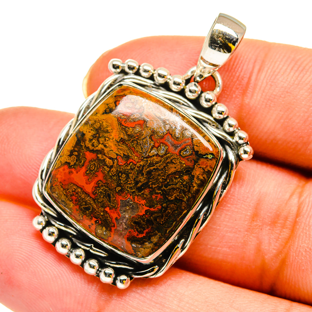 Moroccan Agate Pendants handcrafted by Ana Silver Co - PD12047