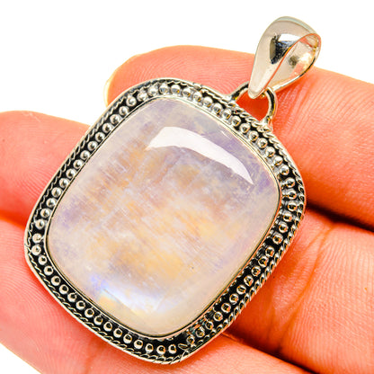 Rainbow Moonstone Pendants handcrafted by Ana Silver Co - PD12048