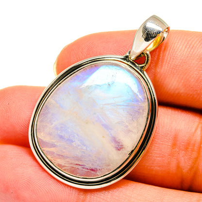 Rainbow Moonstone Pendants handcrafted by Ana Silver Co - PD12049