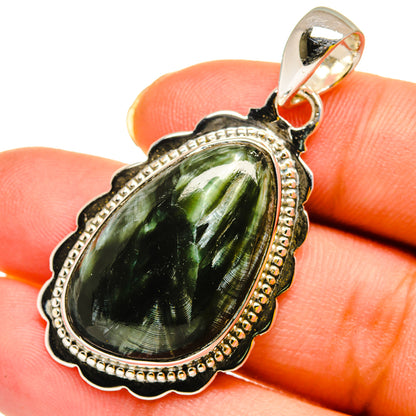 Seraphinite Pendants handcrafted by Ana Silver Co - PD12051