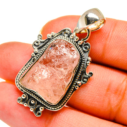 Rose Quartz Pendants handcrafted by Ana Silver Co - PD12053