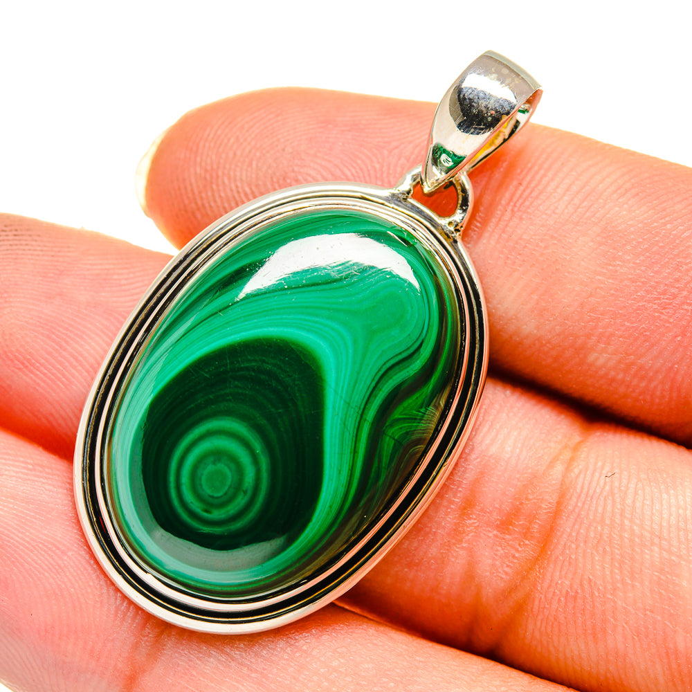 Malachite Pendants handcrafted by Ana Silver Co - PD12068