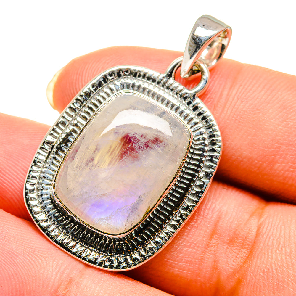 Rainbow Moonstone Pendants handcrafted by Ana Silver Co - PD12074