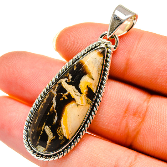 Peanut Wood Jasper Pendants handcrafted by Ana Silver Co - PD12078