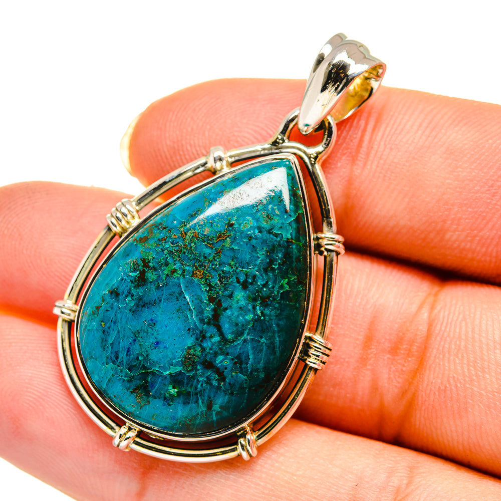 Chrysocolla Pendants handcrafted by Ana Silver Co - PD12080