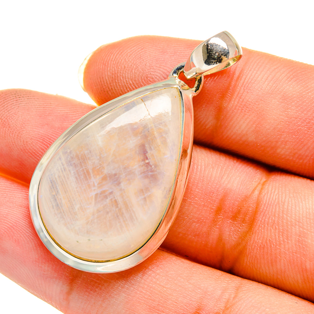 Rainbow Moonstone Pendants handcrafted by Ana Silver Co - PD12082