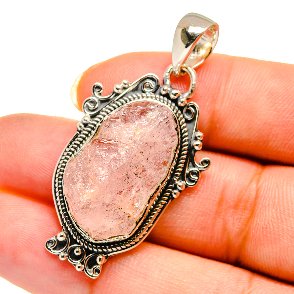 Rose Quartz Pendants handcrafted by Ana Silver Co - PD12094