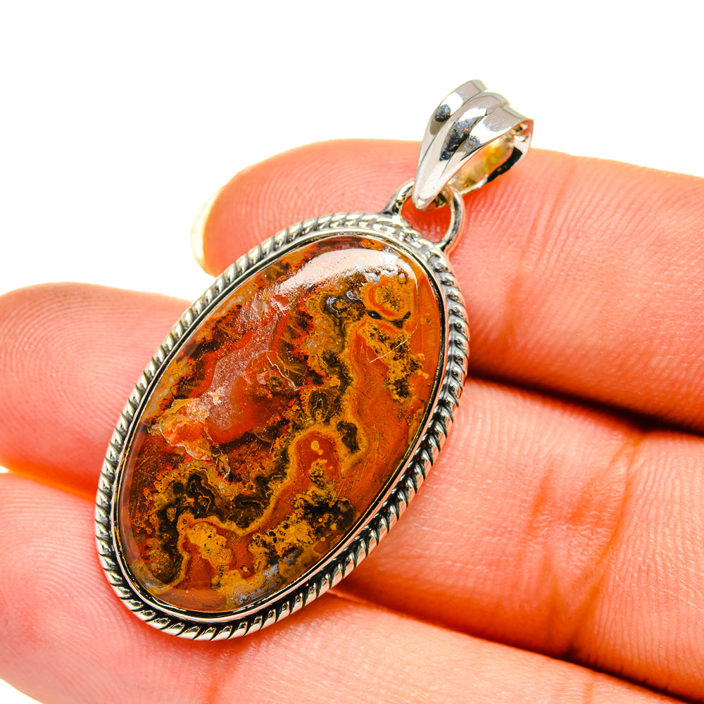 Moroccan Agate Pendants handcrafted by Ana Silver Co - PD12096