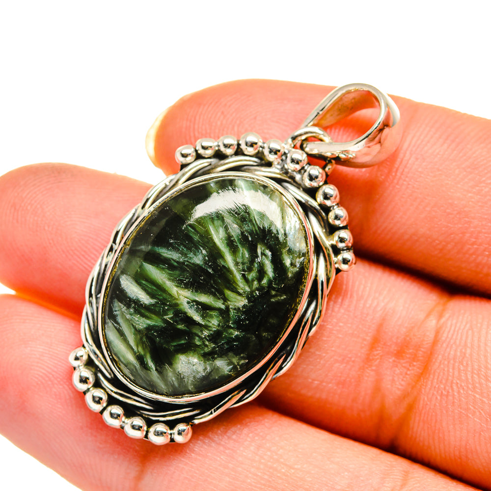 Seraphinite Pendants handcrafted by Ana Silver Co - PD12097