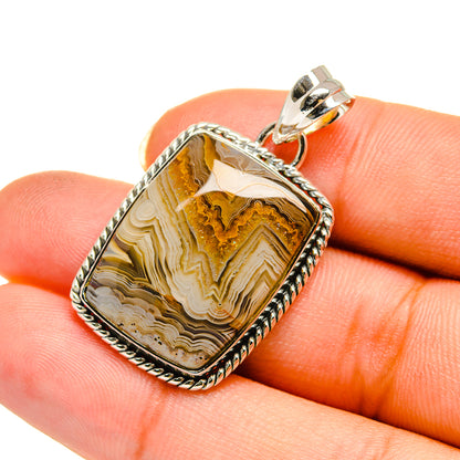 Laguna Lace Agate Pendants handcrafted by Ana Silver Co - PD12105