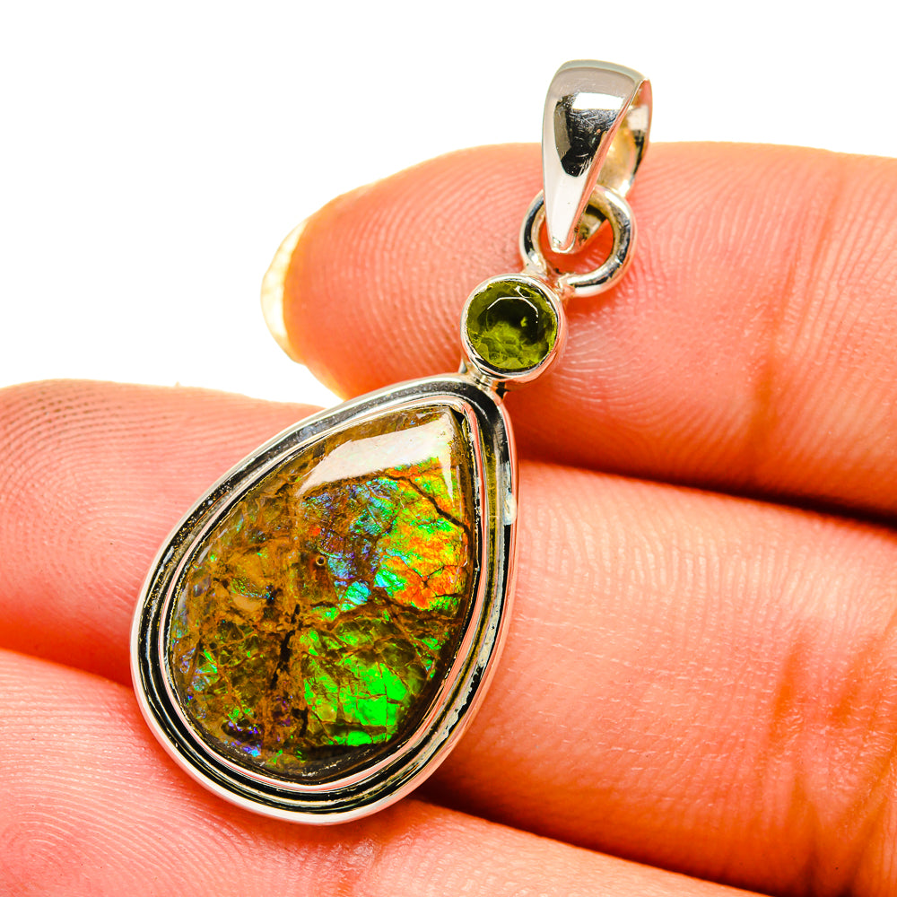 Ammolite Pendants handcrafted by Ana Silver Co - PD12106