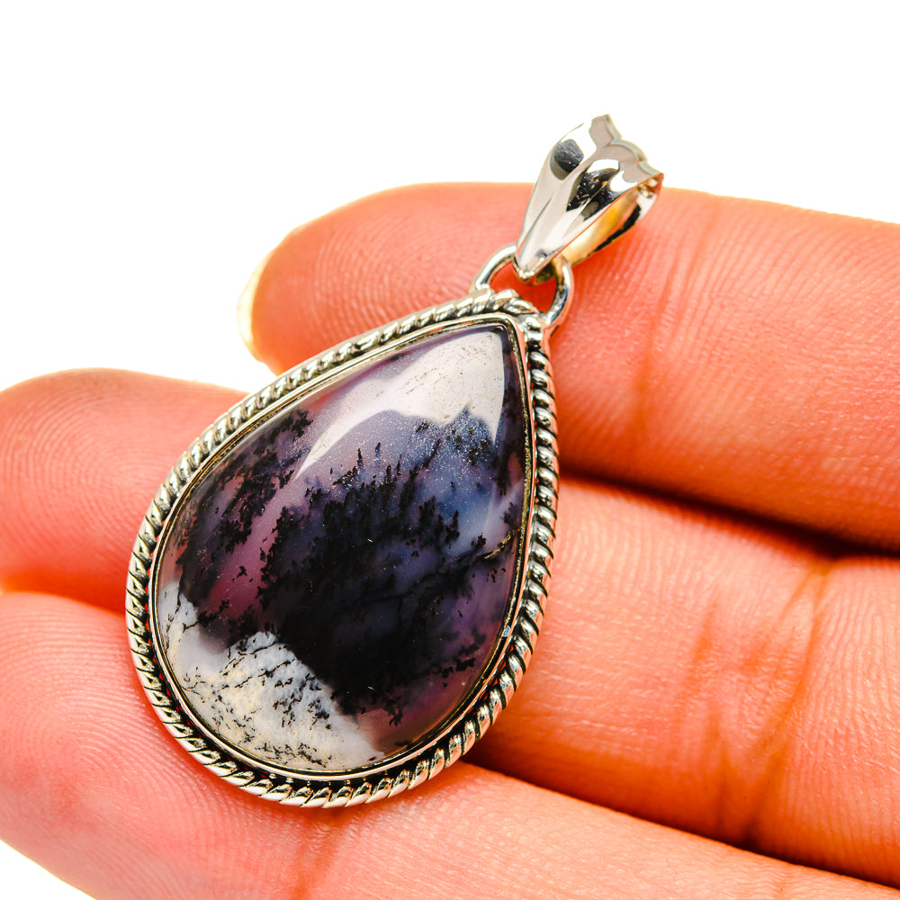 Dendritic Opal Pendants handcrafted by Ana Silver Co - PD12108