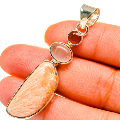 Scolecite Pendants handcrafted by Ana Silver Co - PD12131