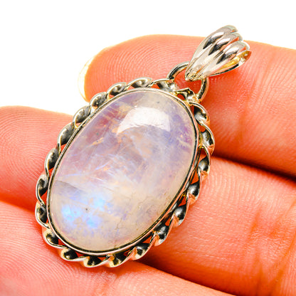 Rainbow Moonstone Pendants handcrafted by Ana Silver Co - PD12133