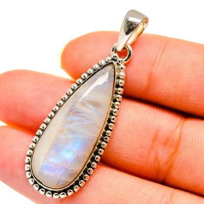 Rainbow Moonstone Pendants handcrafted by Ana Silver Co - PD12135