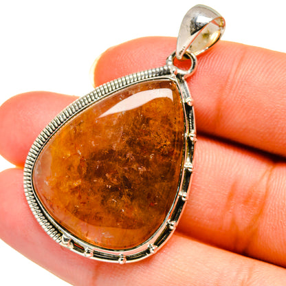 Strawberry Quartz Pendants handcrafted by Ana Silver Co - PD12144
