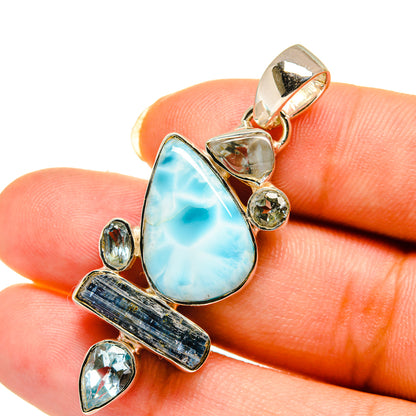 Larimar Pendants handcrafted by Ana Silver Co - PD12145