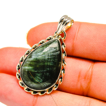 Seraphinite Pendants handcrafted by Ana Silver Co - PD12149