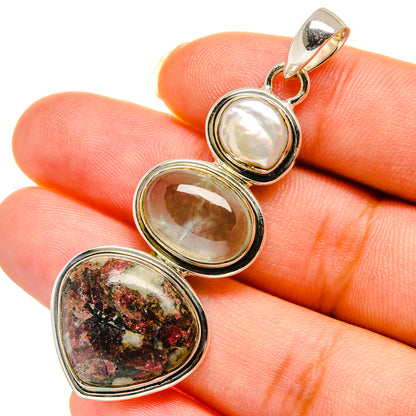 Russian Eudialyte Pendants handcrafted by Ana Silver Co - PD12159