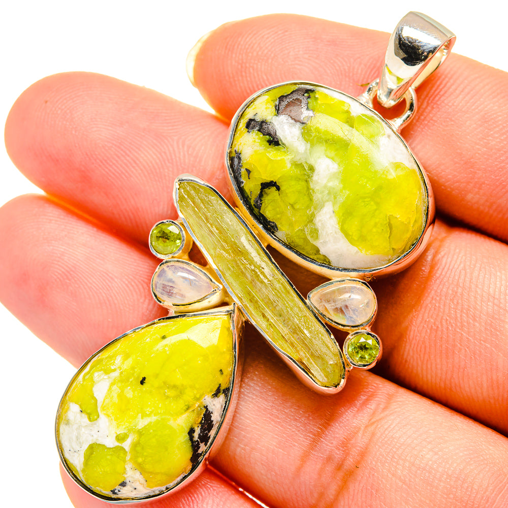 African Green Opal Pendants handcrafted by Ana Silver Co - PD12162