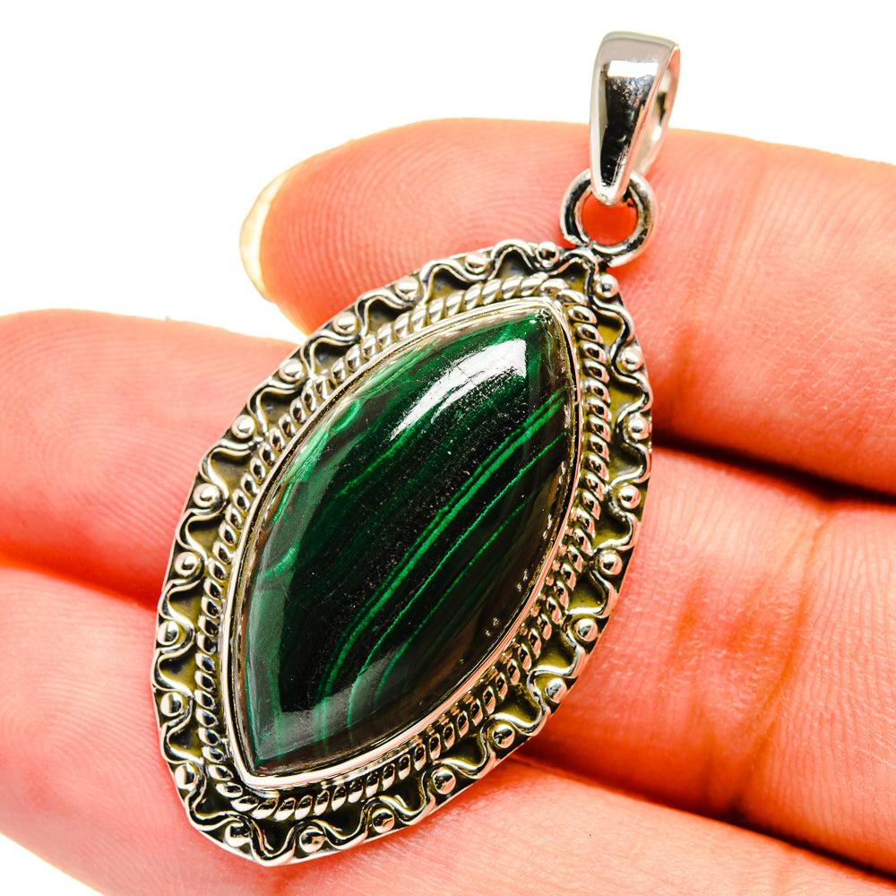 Malachite Pendants handcrafted by Ana Silver Co - PD12166