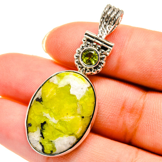 African Green Opal Pendants handcrafted by Ana Silver Co - PD12181