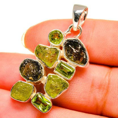 Czech Moldavite Pendants handcrafted by Ana Silver Co - PD12208
