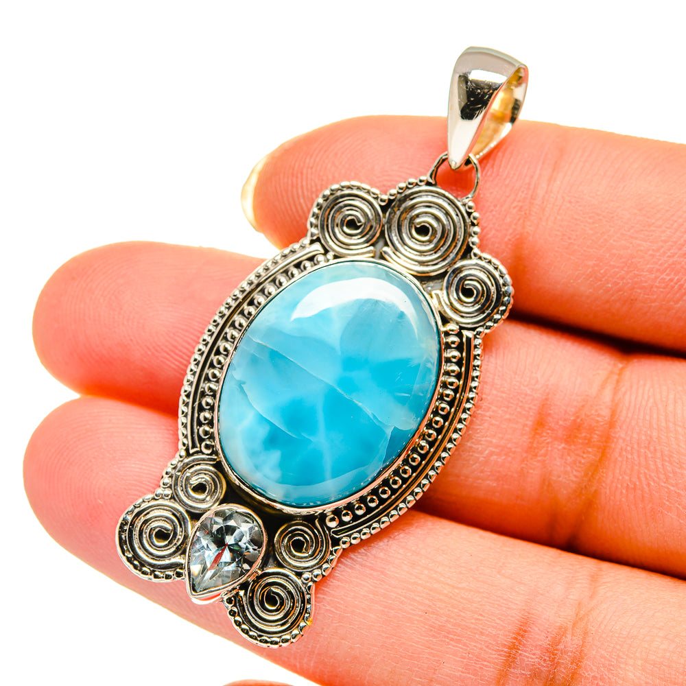 Larimar Pendants handcrafted by Ana Silver Co - PD12211