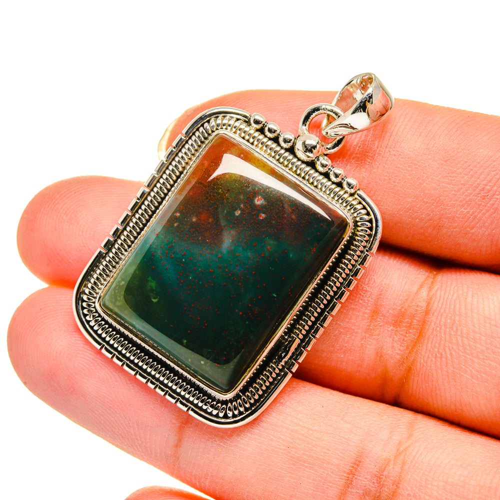 Bloodstone Pendants handcrafted by Ana Silver Co - PD12224