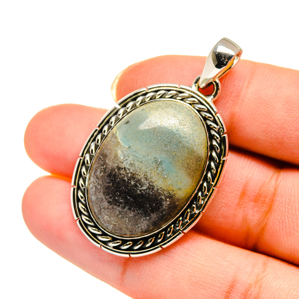 Peruvian Opal Pendants handcrafted by Ana Silver Co - PD12229