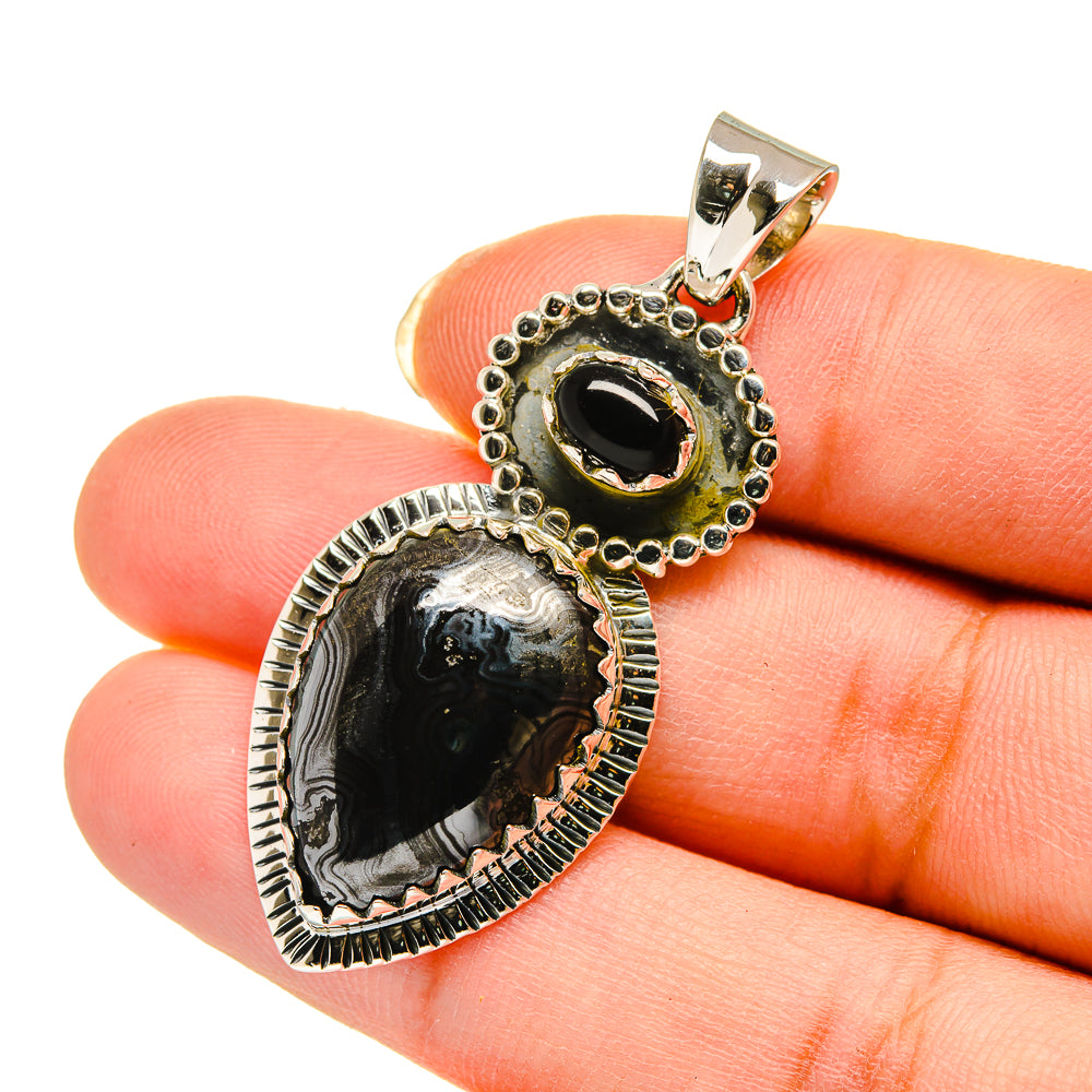 Psilomelane Pendants handcrafted by Ana Silver Co - PD12232