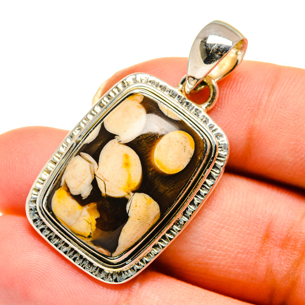 Peanut Wood Jasper Pendants handcrafted by Ana Silver Co - PD12240