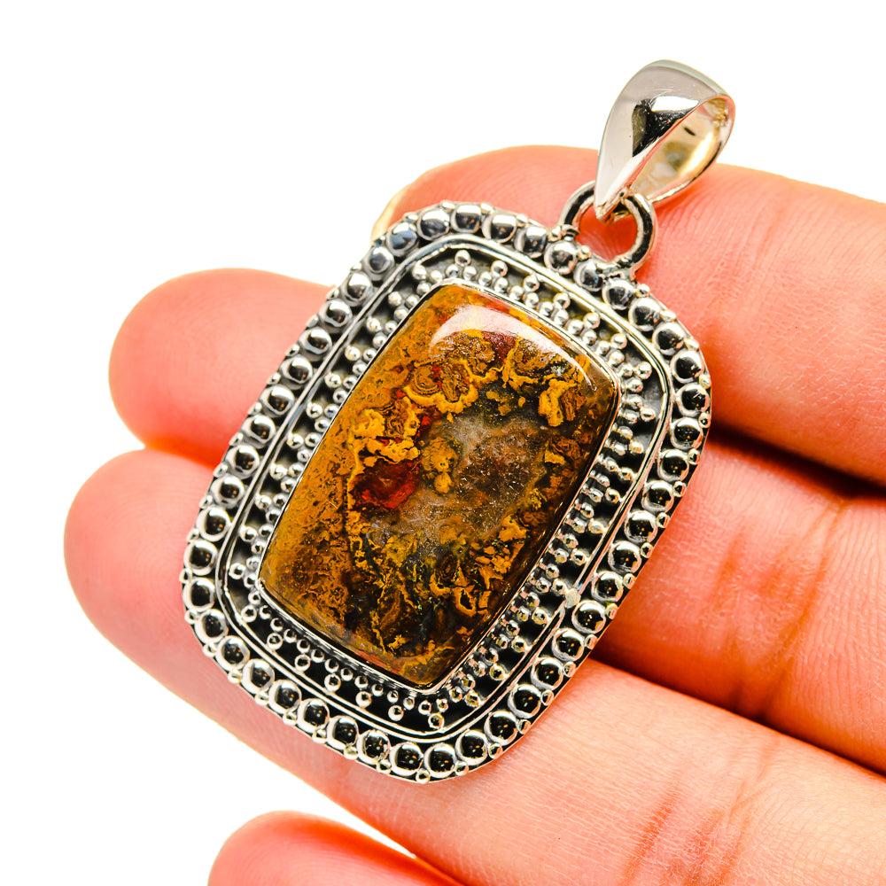 Moroccan Agate Pendants handcrafted by Ana Silver Co - PD12241