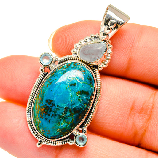 Chrysocolla Pendants handcrafted by Ana Silver Co - PD12247