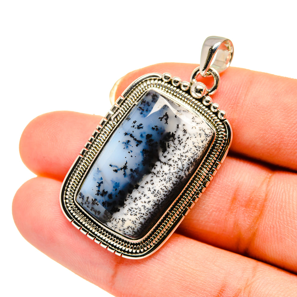 Dendritic Opal Pendants handcrafted by Ana Silver Co - PD12255