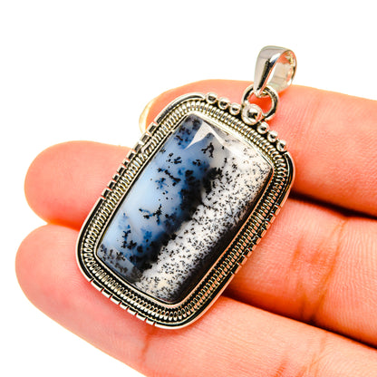 Dendritic Opal Pendants handcrafted by Ana Silver Co - PD12255