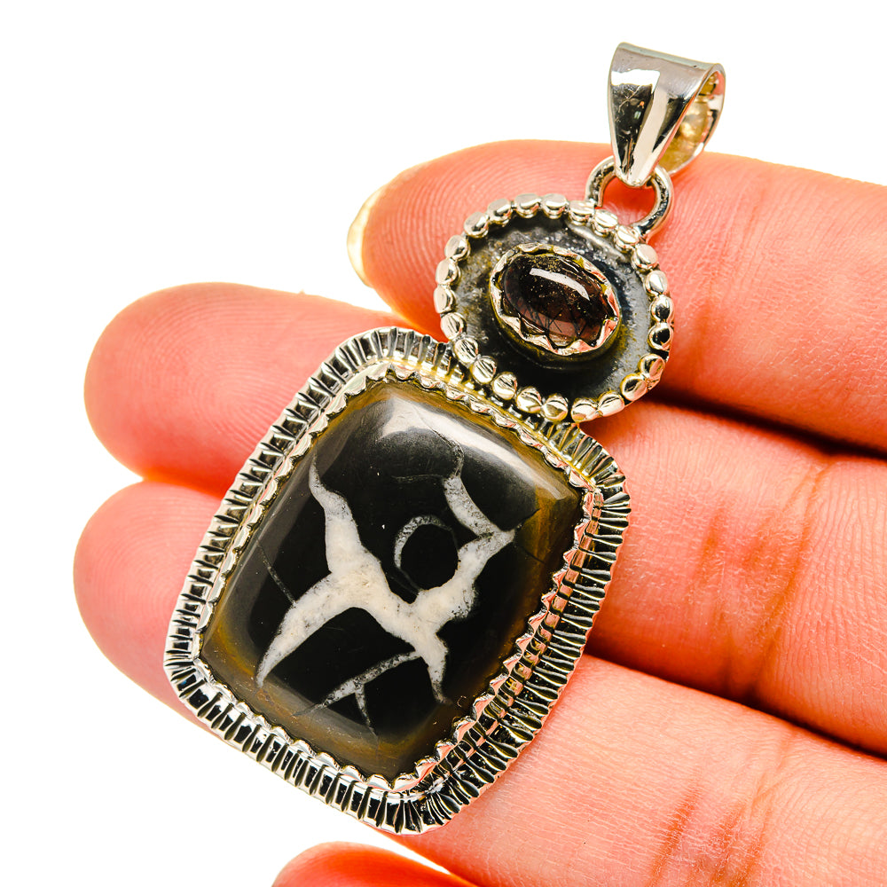 Septarian Geode Pendants handcrafted by Ana Silver Co - PD12259