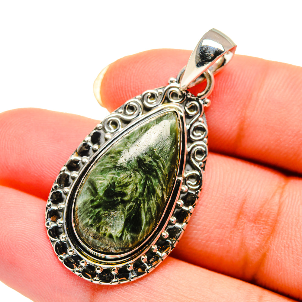 Seraphinite Pendants handcrafted by Ana Silver Co - PD12268