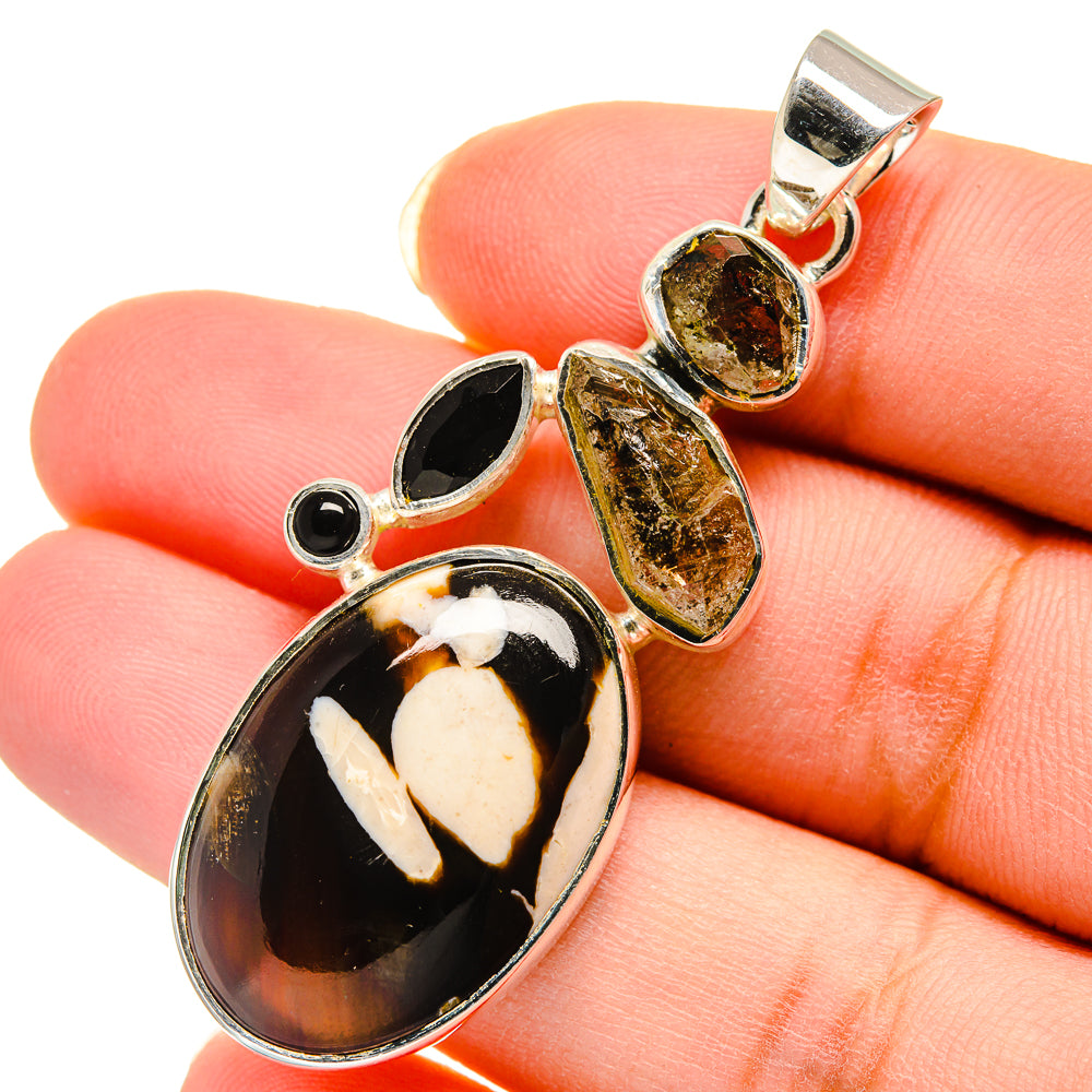 Peanut Wood Jasper Pendants handcrafted by Ana Silver Co - PD12276