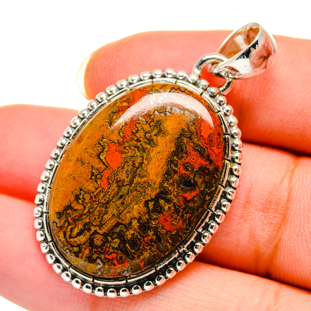 Moroccan Agate Pendants handcrafted by Ana Silver Co - PD12285