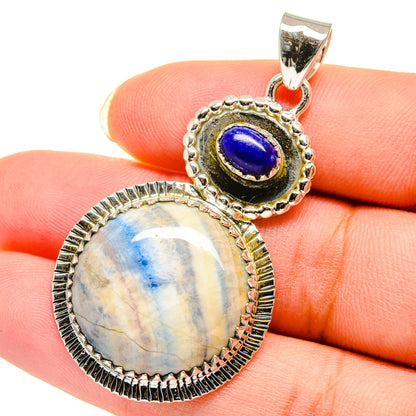 Blue Scheelite Pendants handcrafted by Ana Silver Co - PD12295