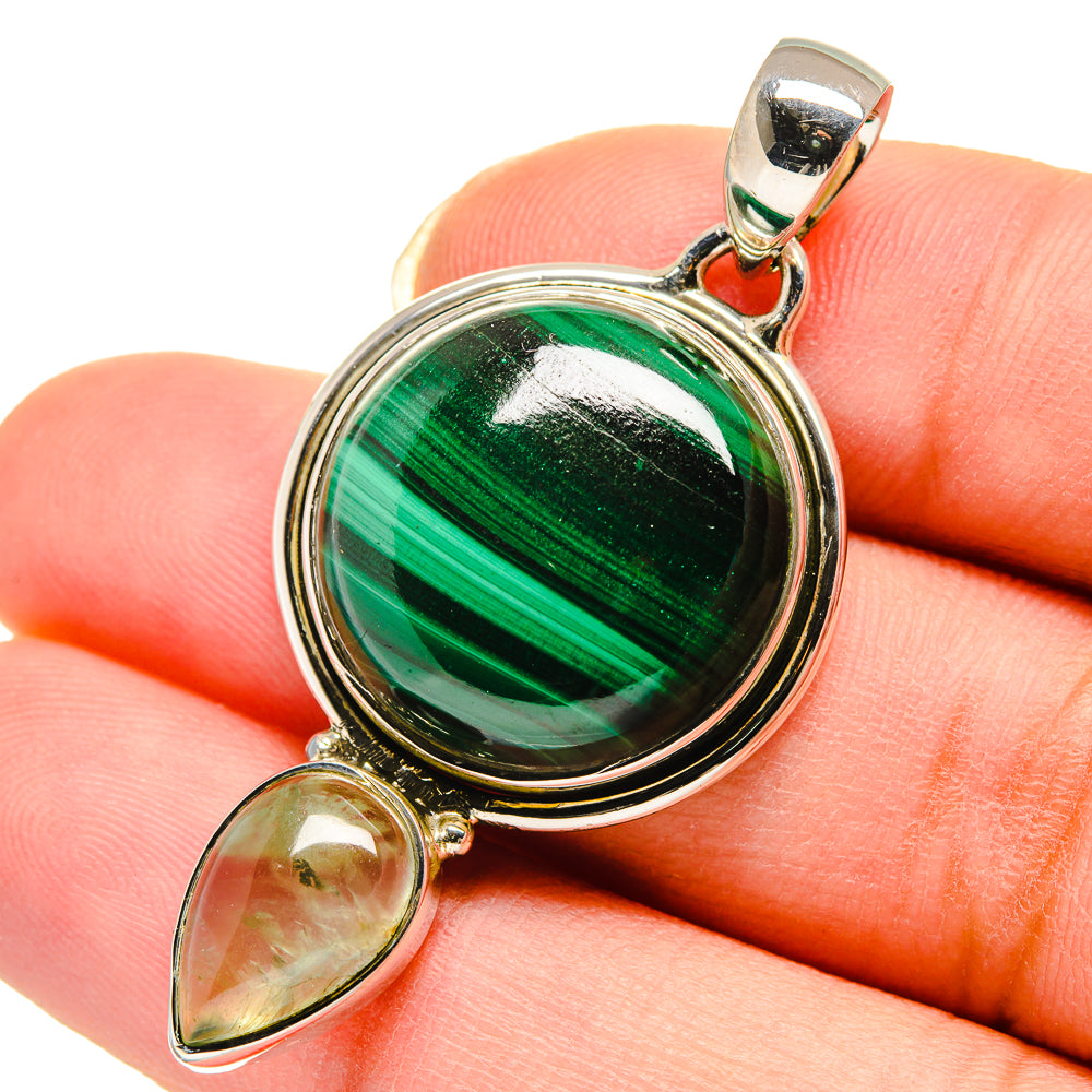 Malachite Pendants handcrafted by Ana Silver Co - PD12297