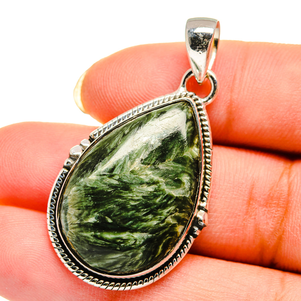 Seraphinite Pendants handcrafted by Ana Silver Co - PD12314