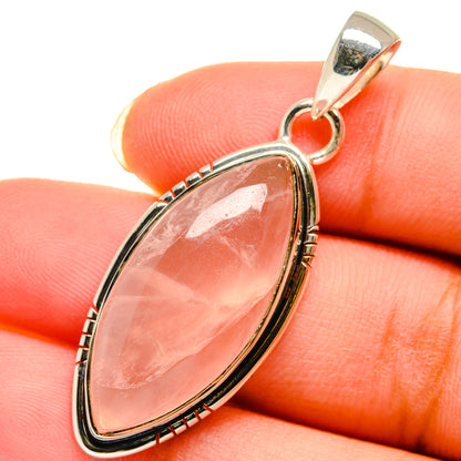 Rose Quartz Pendants handcrafted by Ana Silver Co - PD12319